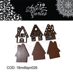 Aplique de CASINHAS NATALINAS 18mdfapn026