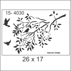 Stencil FOLHAS E RAMOS COD: 15f030