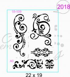 Stencil arabescos Cod 18f109