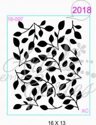 Stencil Fundo folhas 18-097