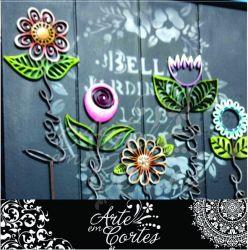 Apliques - Flores e palavras. - COD 18mdfap139