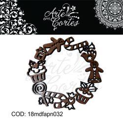 Aplique de GUIRLANDA  DE NATAL 18mdfapn032