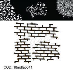 Aplique - Tijolinho - Lajota - 18mdfap041