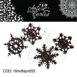 Aplique de FLOCOS DE NEVE 18mdfapn055