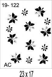 Stencil    BORBOLETAS - COD: 19inf122