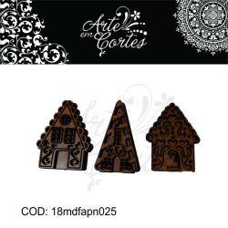 Aplique de CASINHAS NATALINAS 18mdfapn025