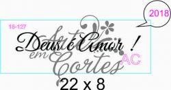 Stencil Texto DEUS E AMOR Cod - -18tx127