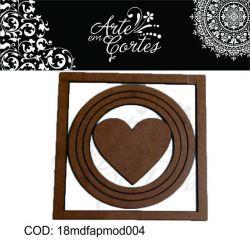 Aplique Moldura MISTA QUADRADA E REDONDA - 18mdfapmod004