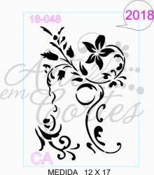 Stencil Fundo flores 18fd048