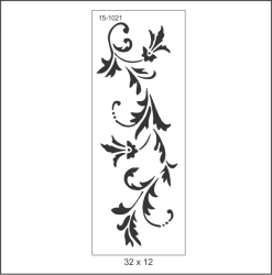 Stencil FOLHAS E RAMOS E ARABESCO 15-1021