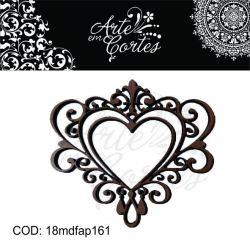 Aplique  - Coraà®o em Arabesco - 18mdfap161