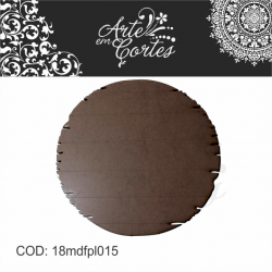 Placa em MDF 3mm REDONDA 18mdfpl015