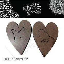Placa em MDF 3mm Kit Dois Corações 18mdfpl022