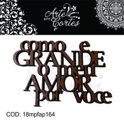 Aplique texto como e grande meu amor por vc 18mpfap164