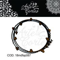 Aplique  MOLDURA CORAÇÃO - 18mdfap087