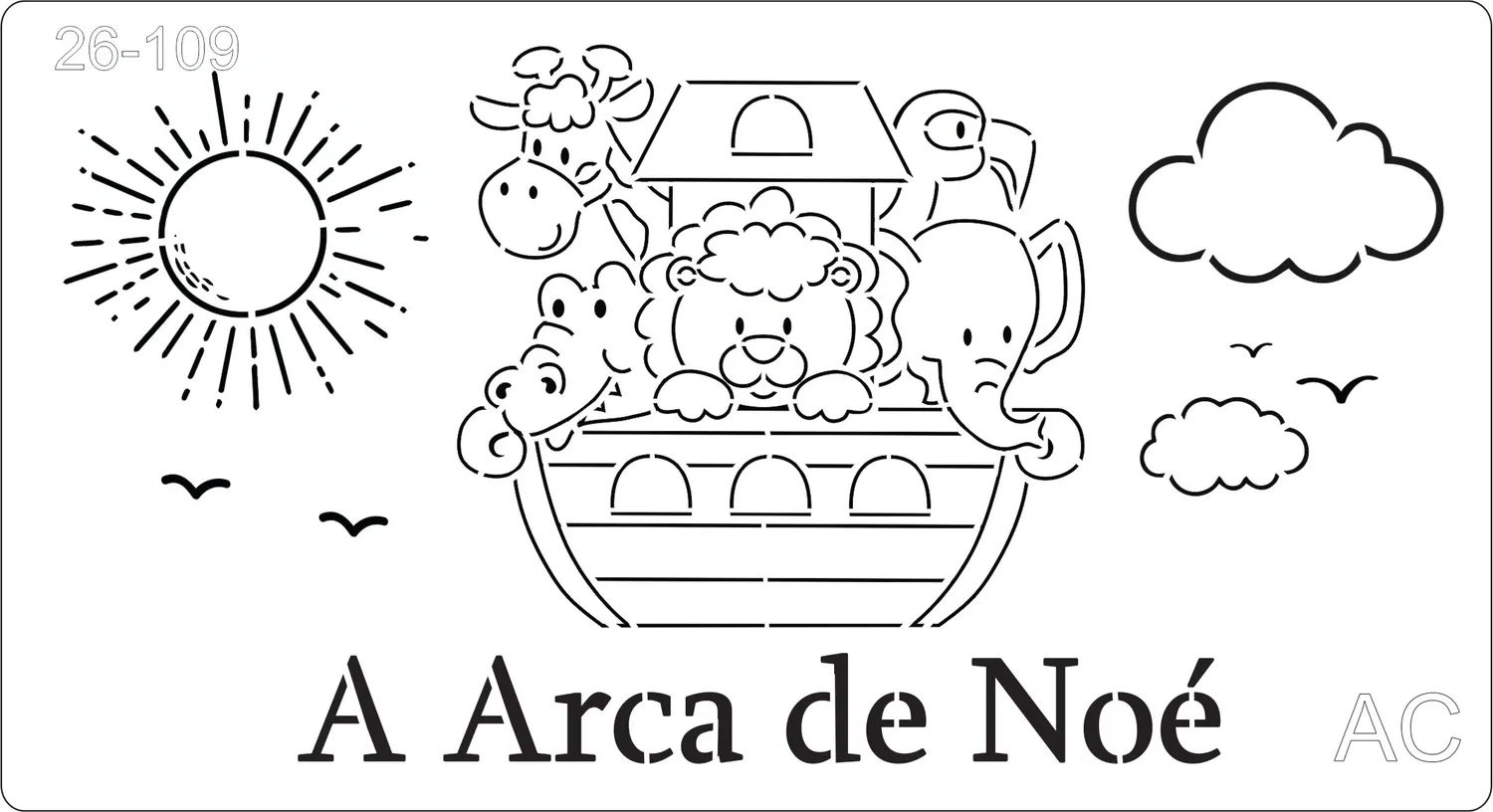 Stencil Arca de de Noé 2 -  26-109