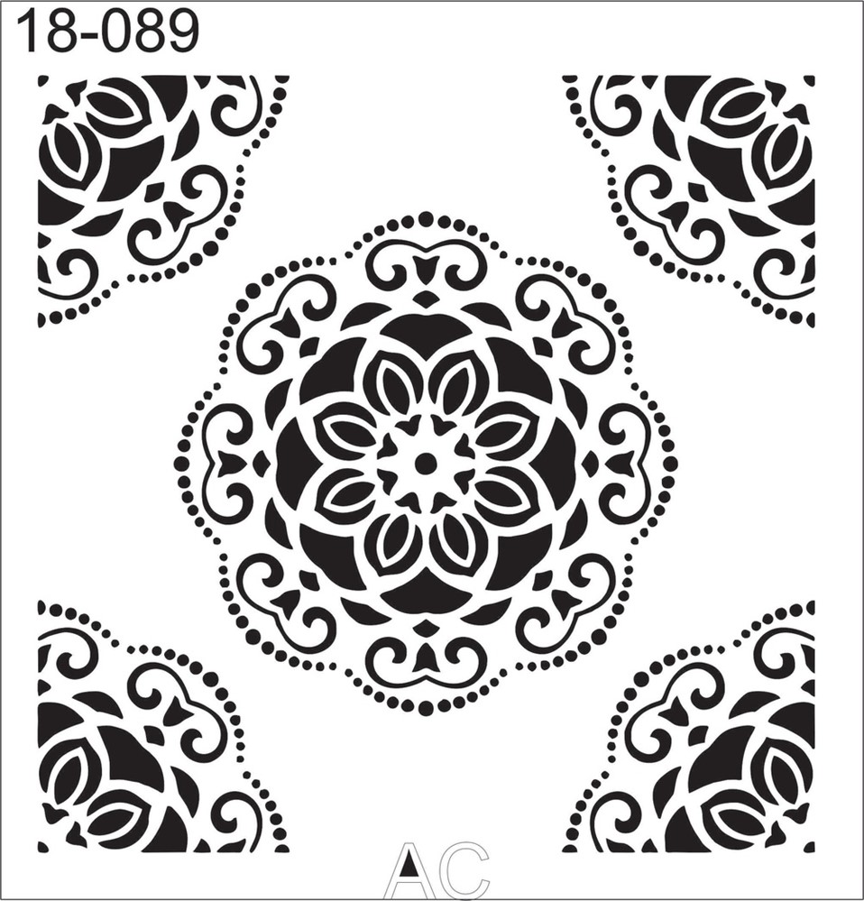 Stencil AZULEJO ARABESCO COD:  18vr089