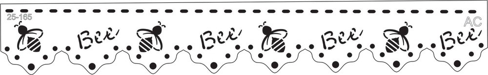 Stencil Barrado Abelha/ Bee 25-165