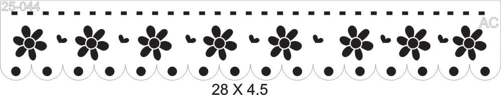 Stencil Barrado florzinhas  25-044