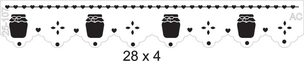 Stencil Barrado Pote de geleia 25-107