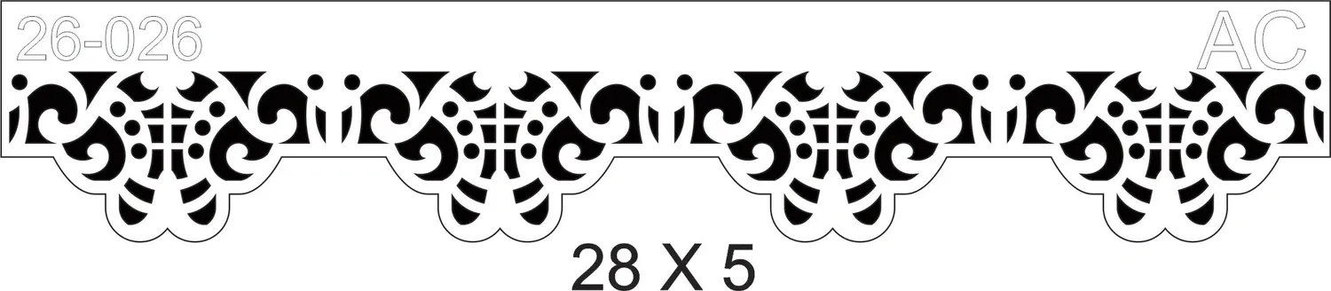 Stencil  Barrado rendado, renda  26-026