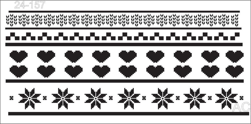 Stencil barrinhas Natal  24-157