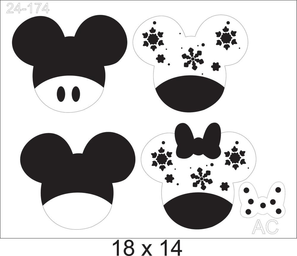 Stencil Bolachinhas Mickey/Minnie24-174
