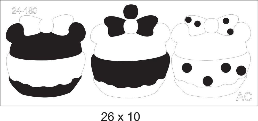 Stencil Bolinho Minnie/Michey 24-180