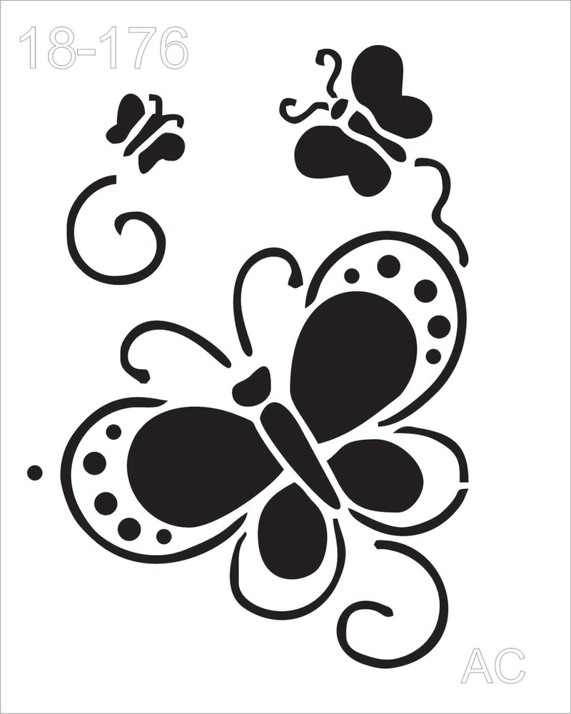 Stencil Borboleta 18vr176