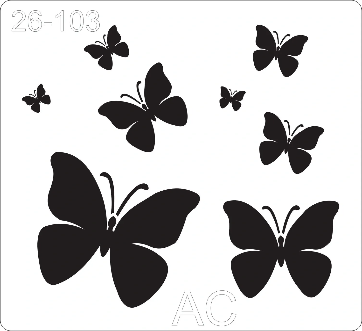 Stencil  Borboletas -    26-103
