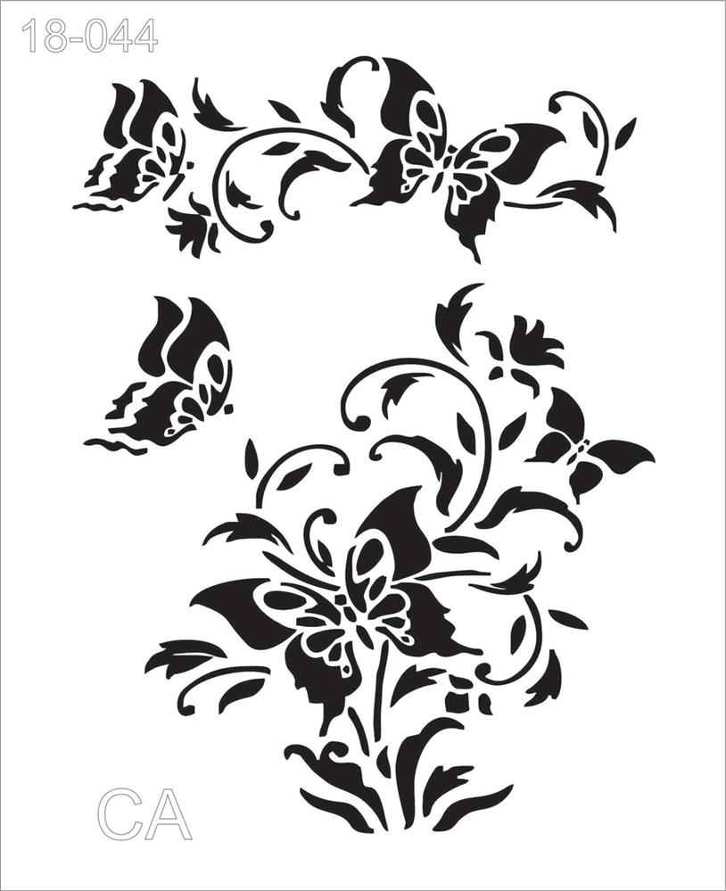 Stencil borboletas 18-044