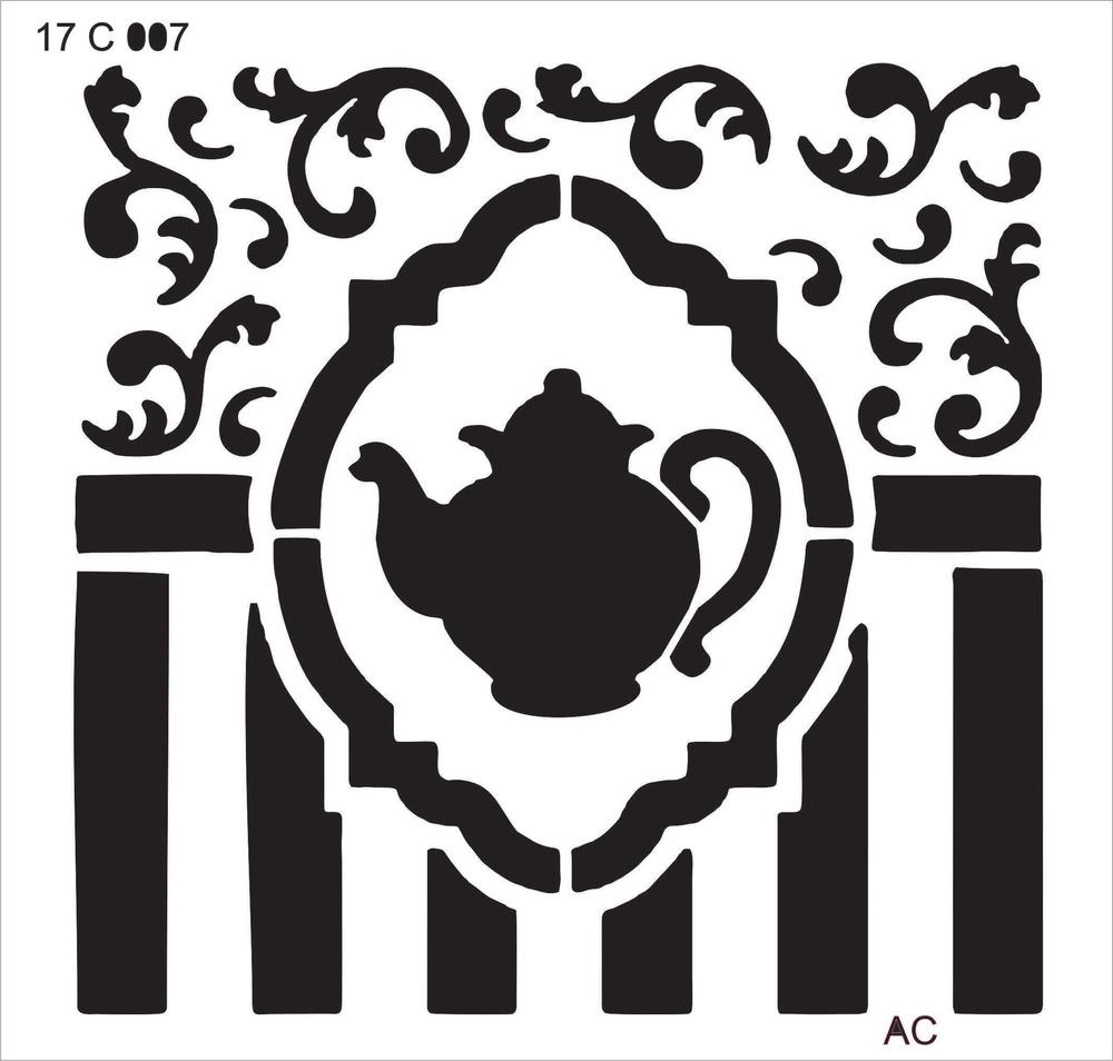 Stencil  BULE EM  ARABESCO COD: 17C007