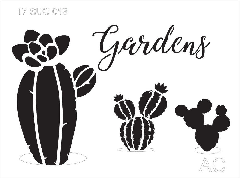 Stencil CACTOS E SUCULENTAS 17suc013