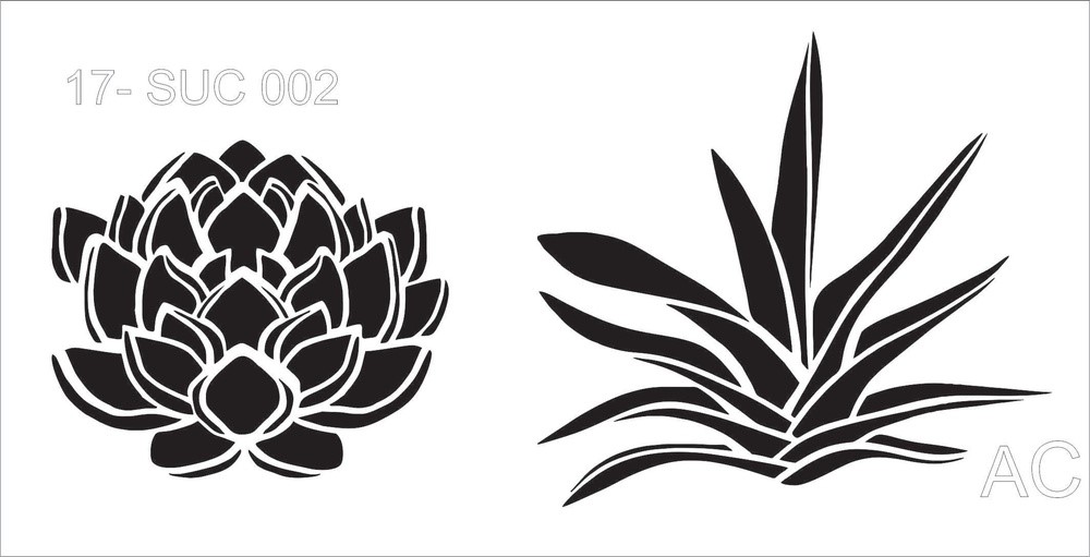 Stencil CACTOS E SUCULENTAS COD: 17suc002