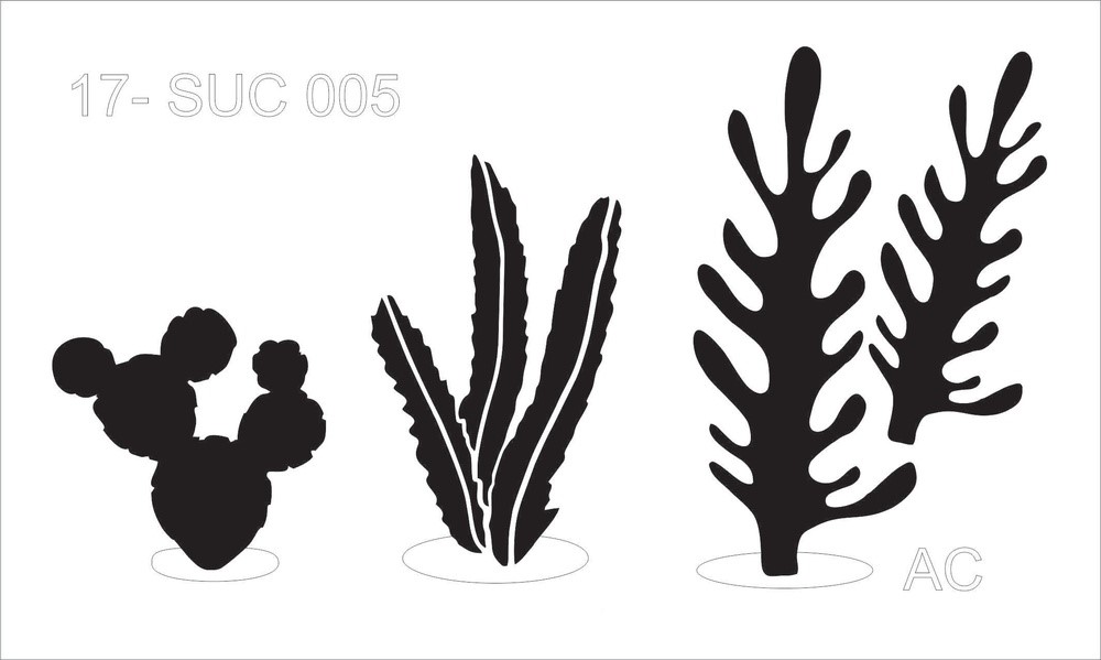 Stencil CACTOS E SUCULENTAS COD: 17suc005