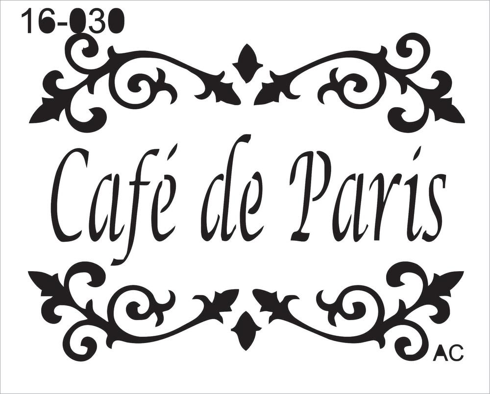 Stencil  CAFÉ PARIS  COD: 16c030