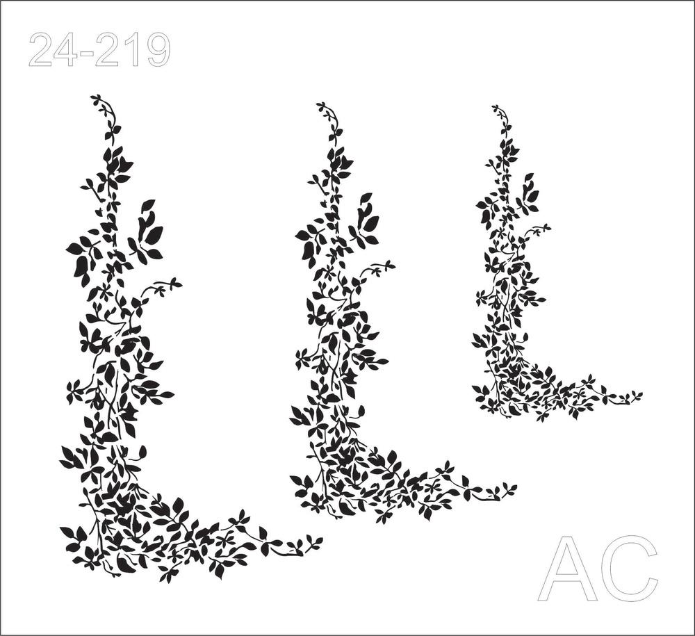 Stencil Cantoneira Floral  24-219