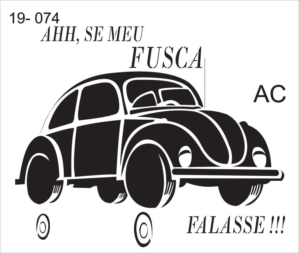 Stencil Carro Fusca  19vr074