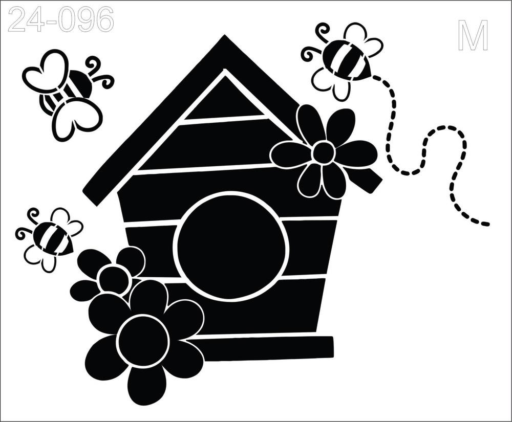 Stencil  Casinha c/abelha 24-096