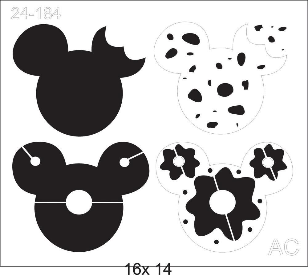 Stencil  Cookies Minnie/Michey 24-184