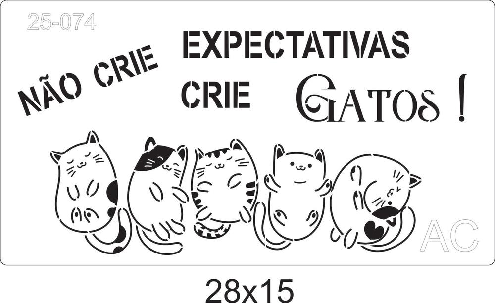 Stencil Crie gatos 25-074