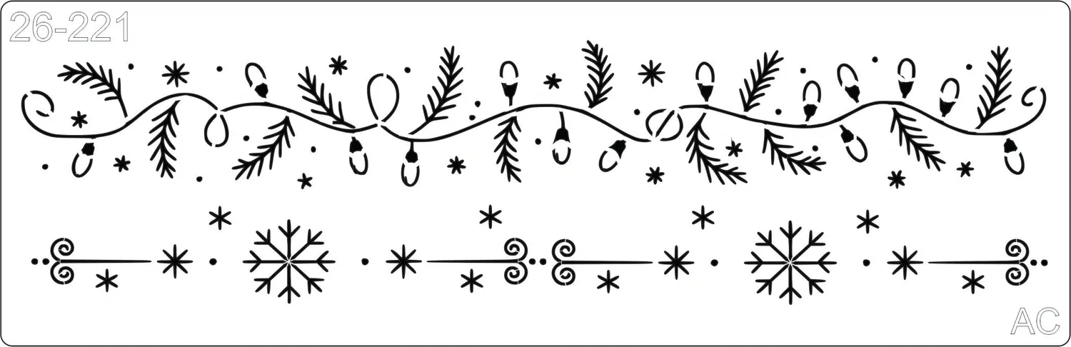 Stencil Decoração Natal - 26-221