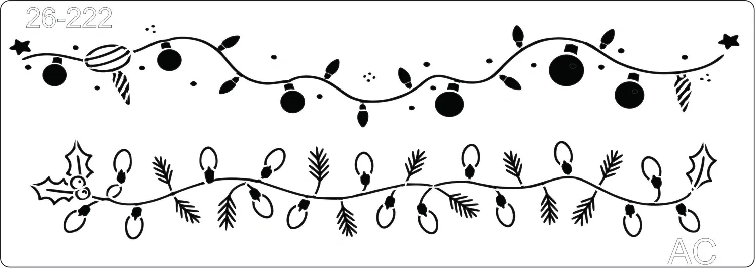 Stencil Decoração Natal - 26-222