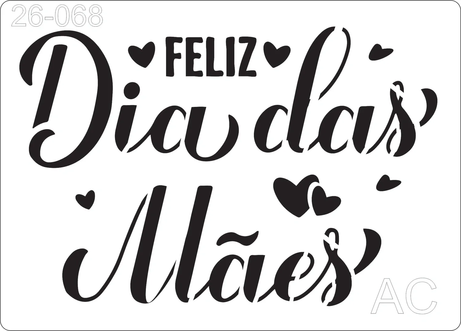 Stencil Dia das Mães - Mãe  26-068