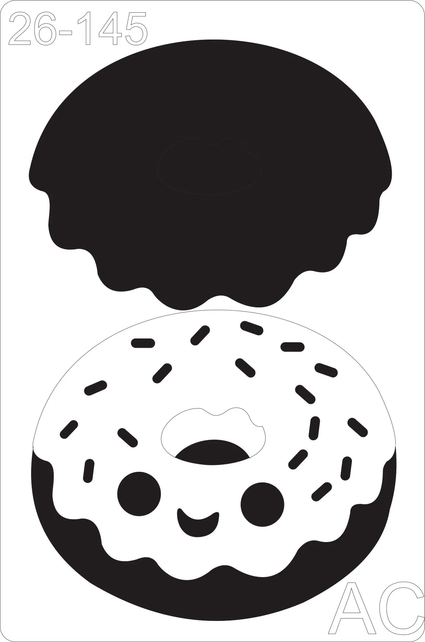 Stencil  Donut   c/ carinha 26-145