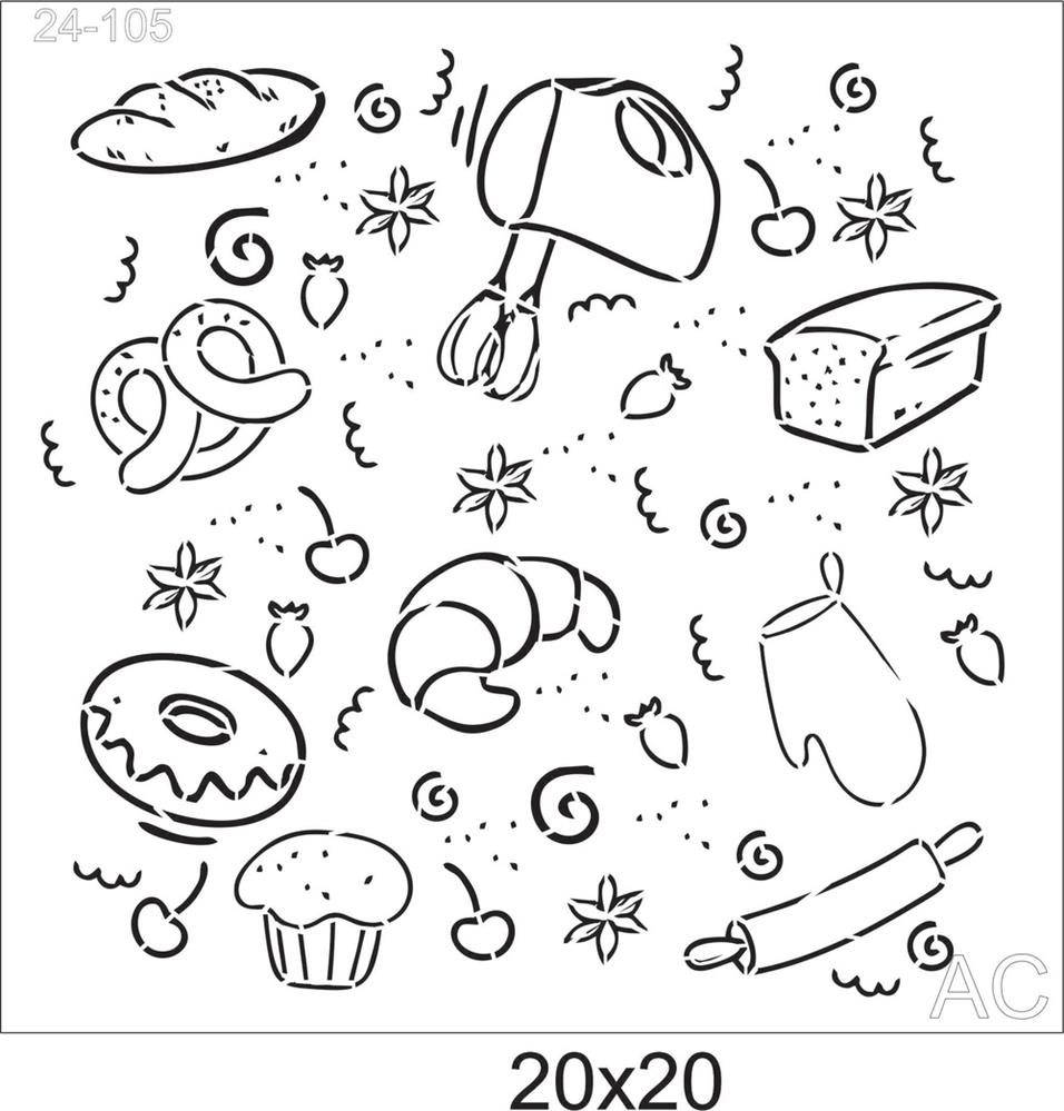 Stencil Estampa Confeitaria  24-105