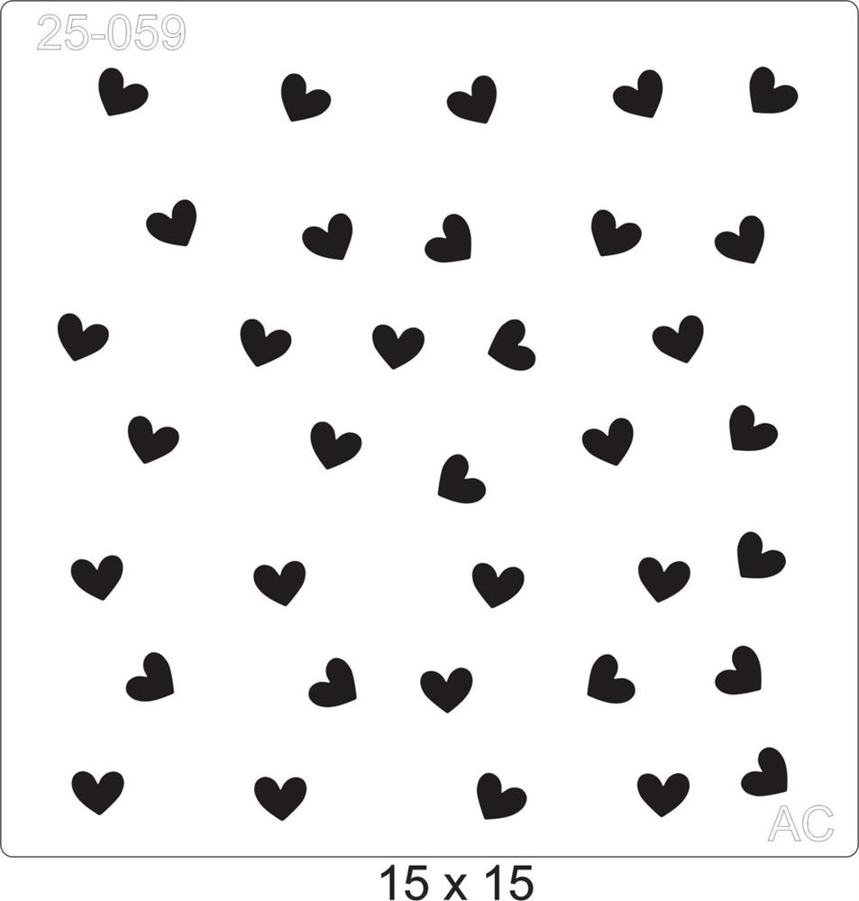 Stencil  Estampa Coração 25-059