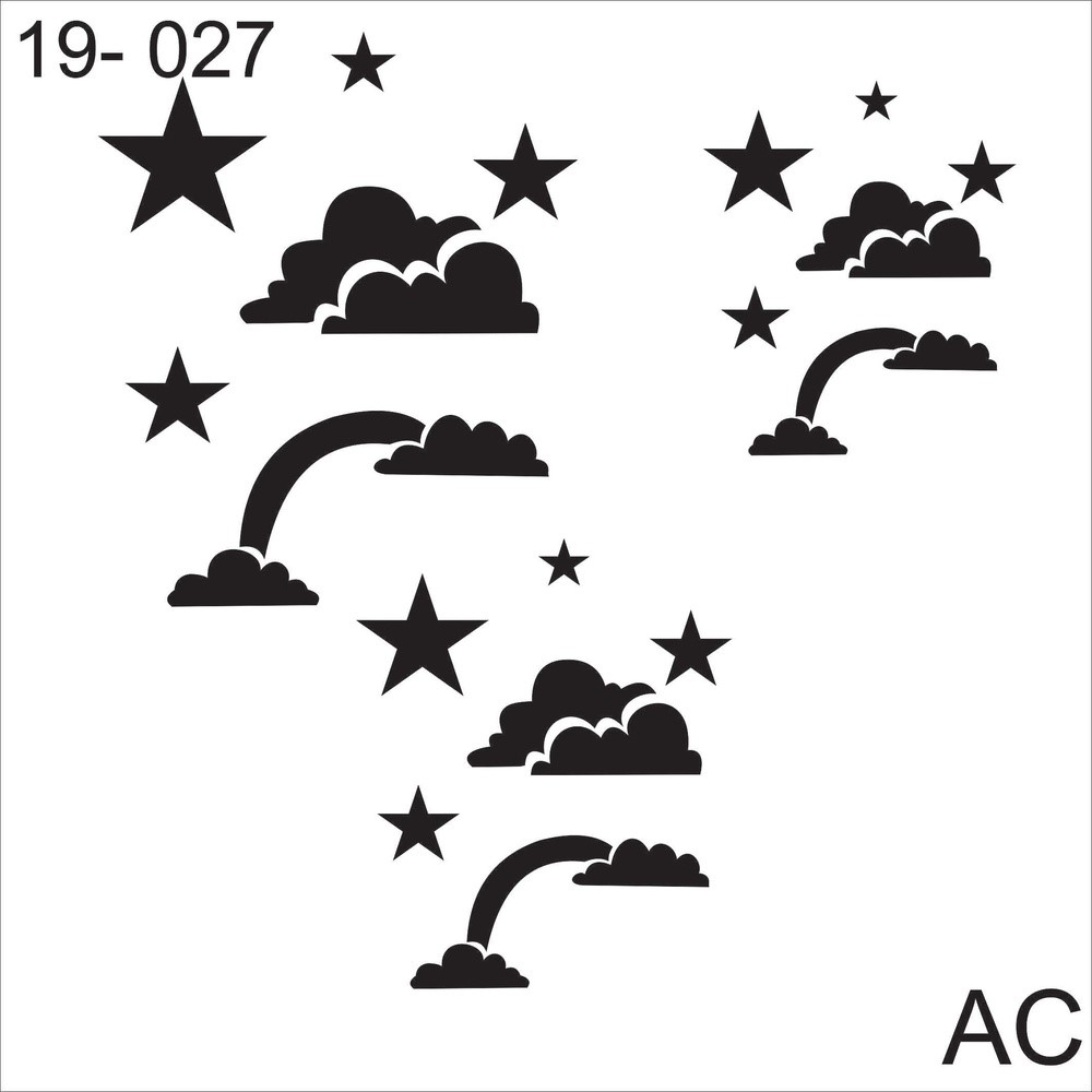 Stencil  Estamparia Arco íris  19inf027