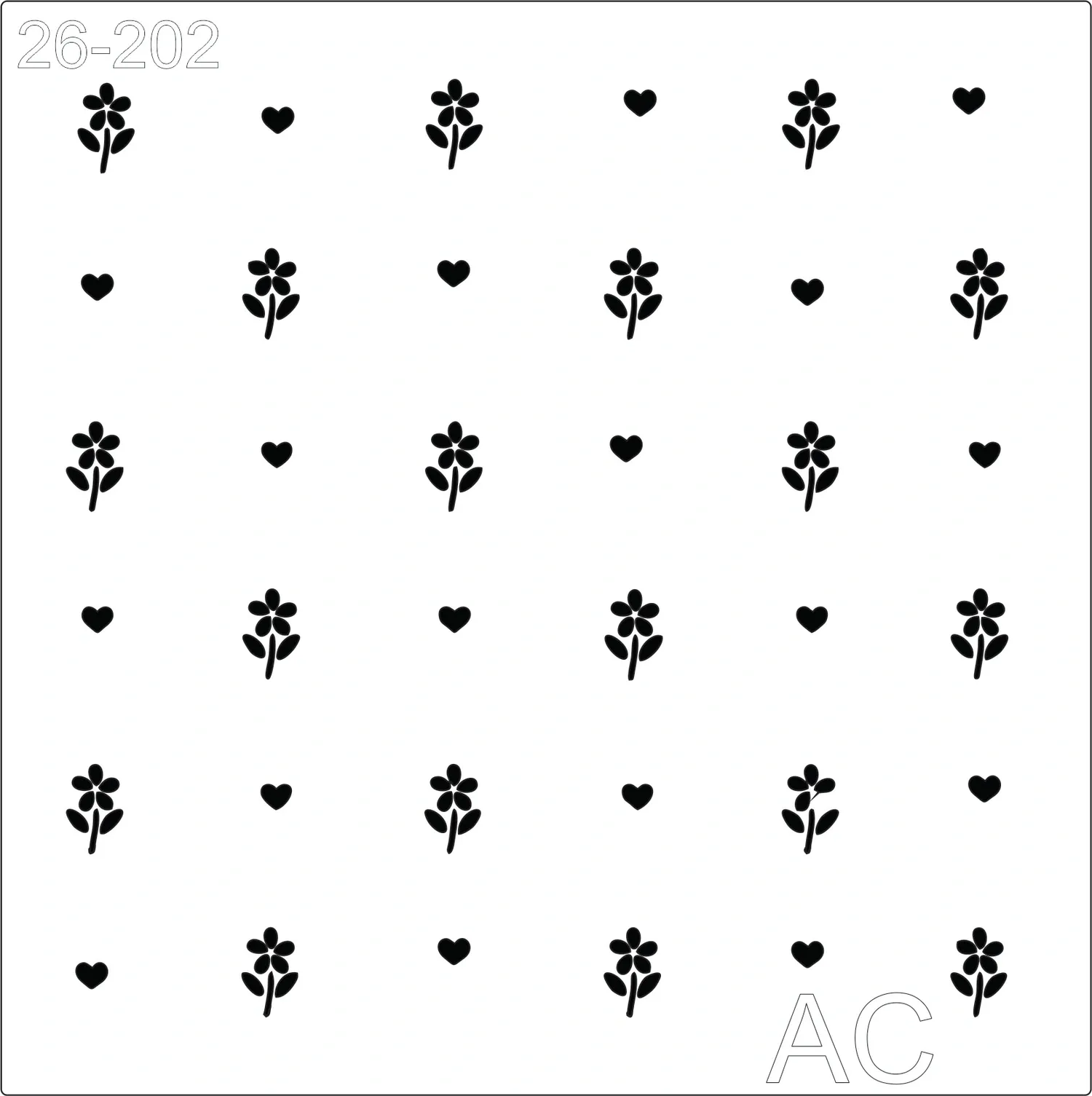 Stencil Estamparia com florzinhas   26-202