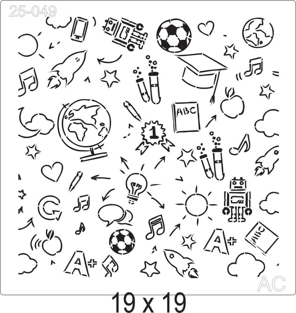 Stencil Estamparia Escolar 25-049